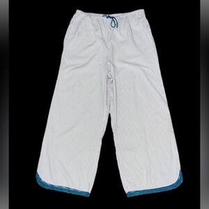 Victoria's Secret Striped lace detail Pajama pants sleep bottoms lounge XLarge